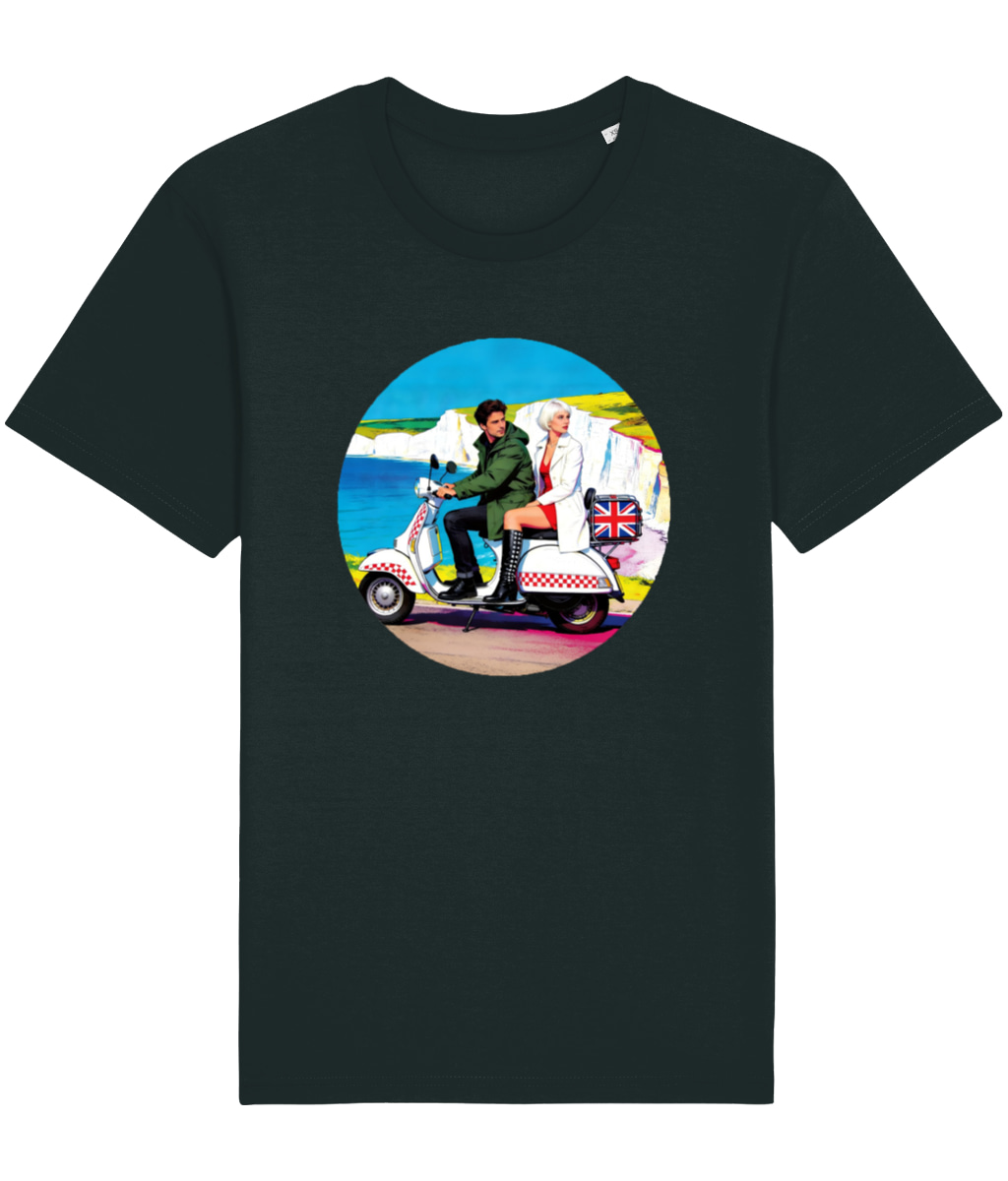 1960's Mod Scooter T-Shirt Union Jack Retro Vintage Style 100% organic cotton - Image 5