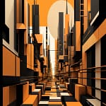 abstract city scape poster (2)