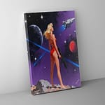 retro space woman 2 canvas