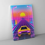 retro futuristic style canvas