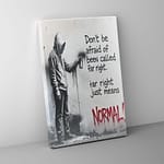 banksy style: far right is normal! canvas