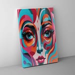 graffiti style face canvas