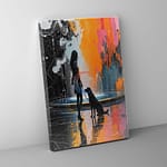 woman with dog canvas