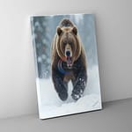 charging bear canvas