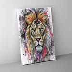 abstract image of a lions face 2 canvas