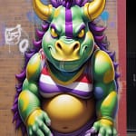 Home rhino on a wall 2 poster