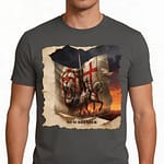 england, patriotic , st george with lion. tubular unisex 100% organic t shirt