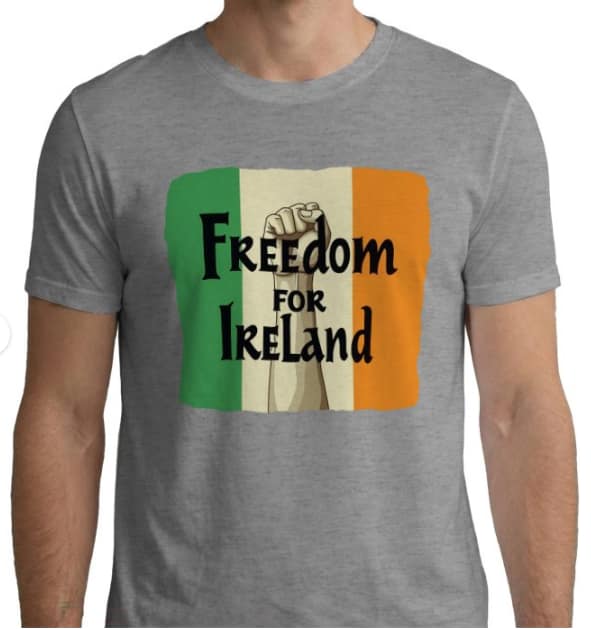 Freedom For Ireland T-Shirt | Graphic T-Shirt | Unisex | 100% Organic Cotton - Image 3