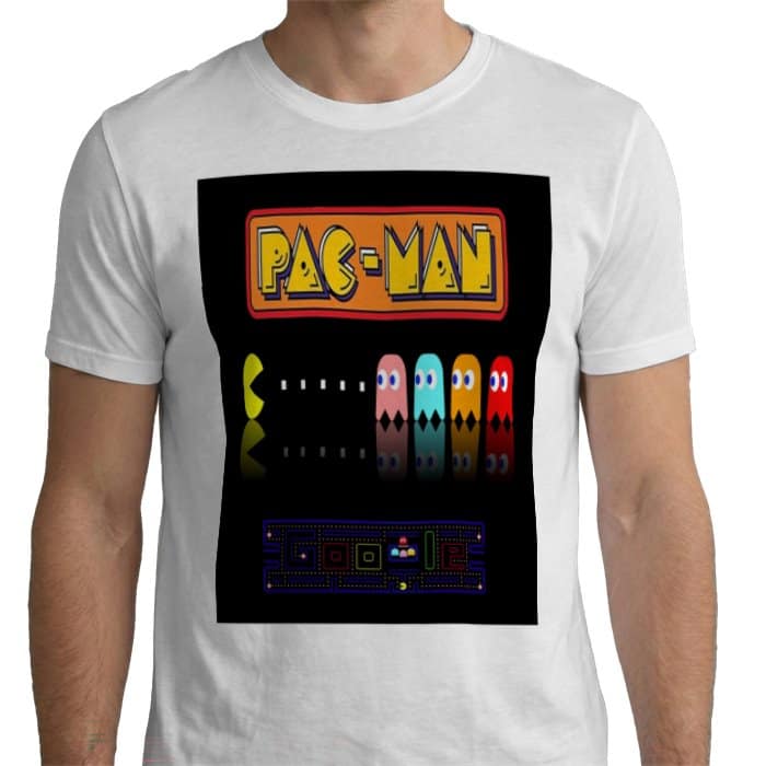 PacMan Retro Arcade Graphic T-Shirt TUBULAR UNISEX 100% ORGANIC COTTON - Image 2